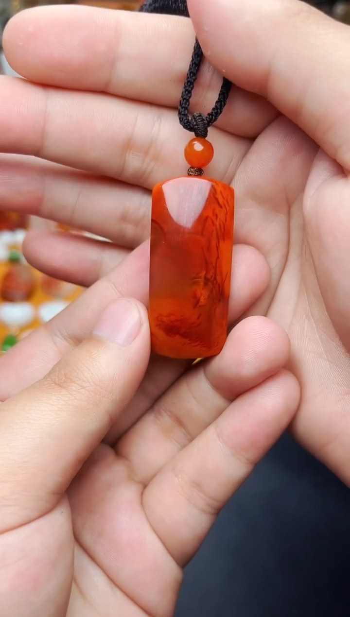 【闪购商品】南红玛瑙颈饰未镶嵌无事牌01