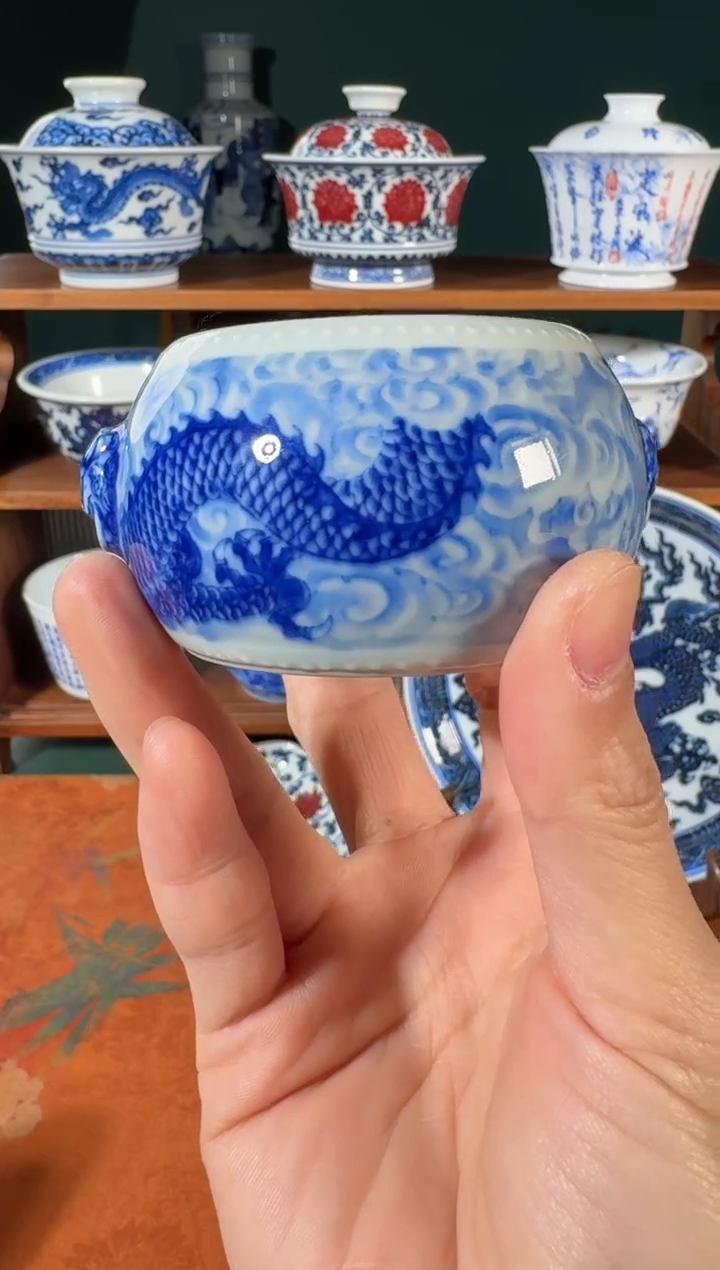 【闪购商品】杯永明尚玩龙纹盖置