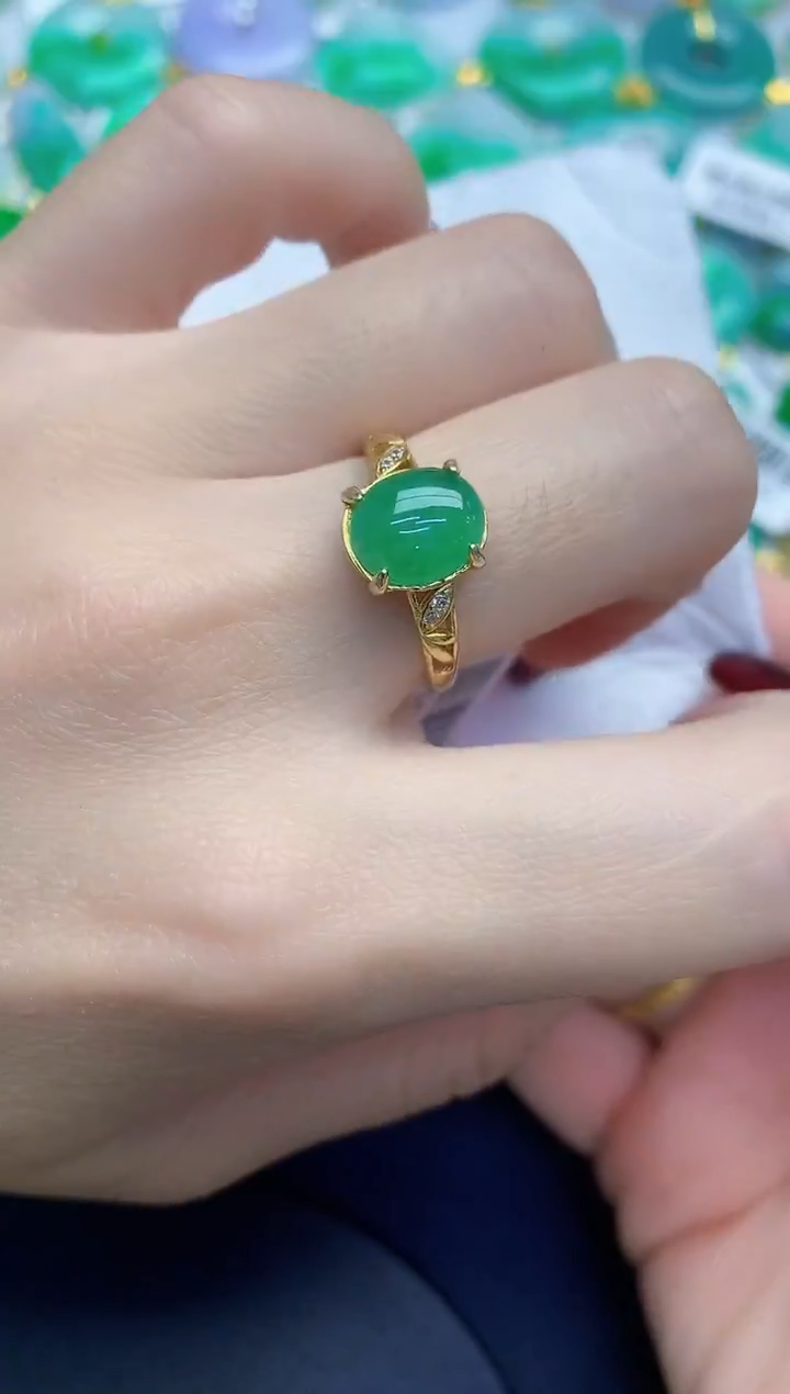 颈饰银S925镶嵌翡翠缅甸天然翡翠A货