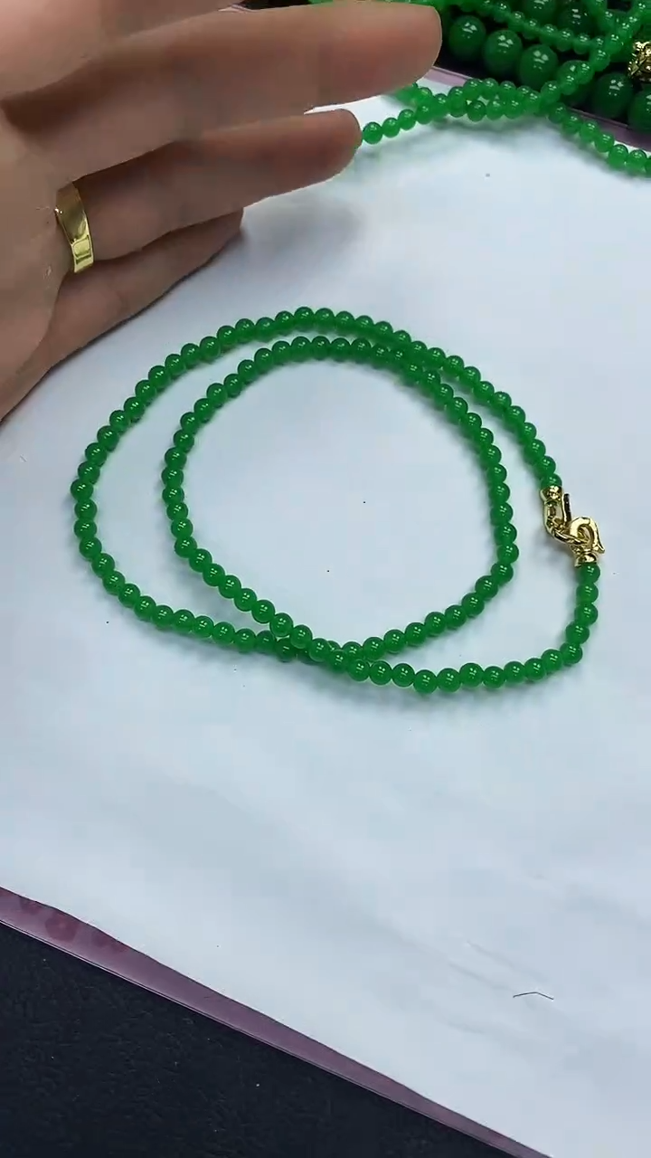 项链14K金镶嵌翡翠X04