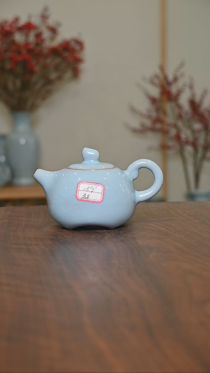 【闪购商品】其他135#四季纳福壶 微瑕天青釉 朱家款