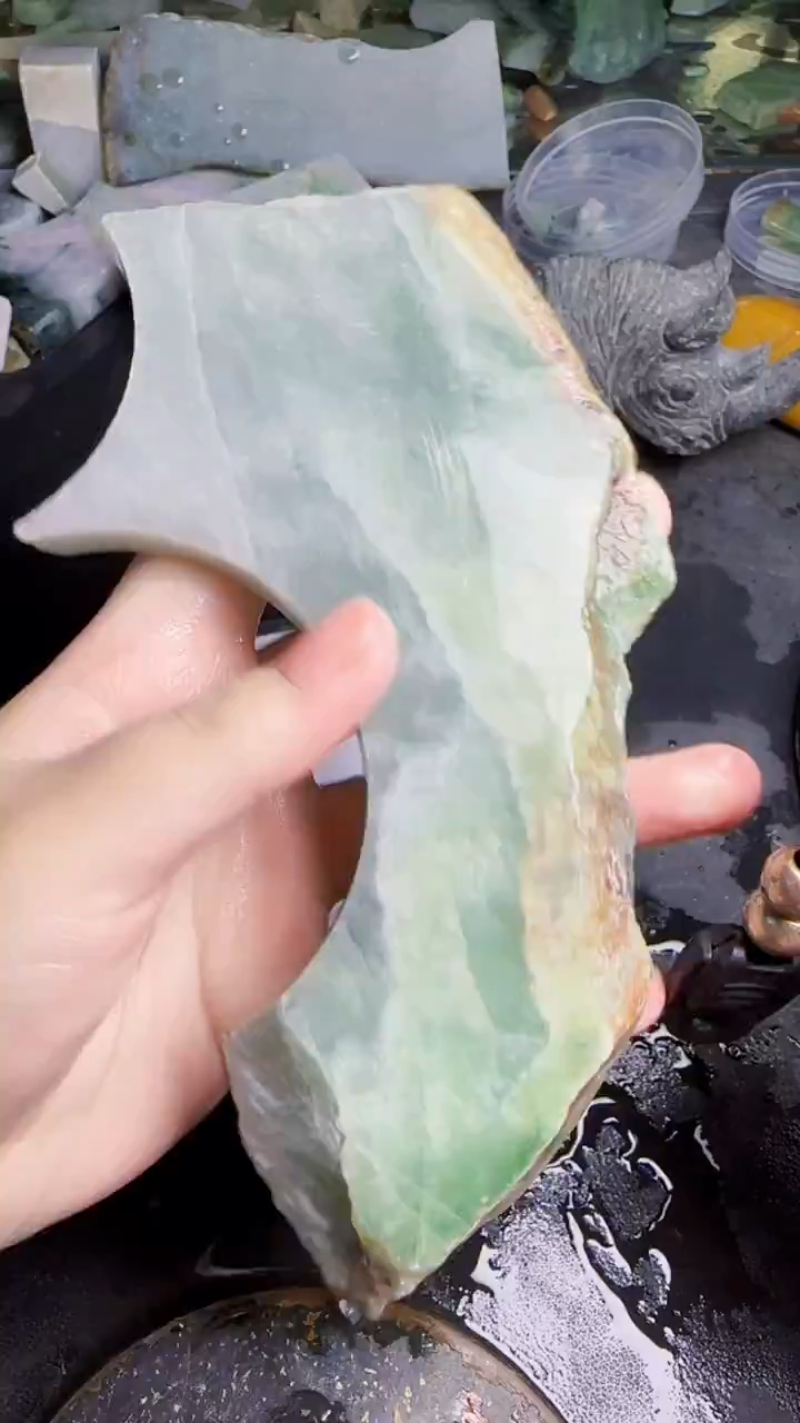 未镶嵌挂件翡翠酥***瓜天然翡翠045