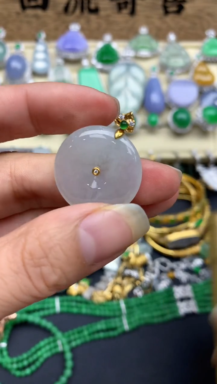 【闪购商品】翡翠颈饰18K金镶嵌433-中国好珍宝