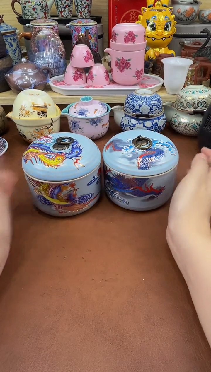 陶瓷茶具摆件旅行套组