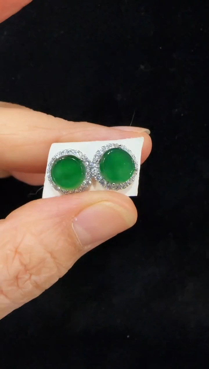 颈饰银S925镶嵌翡翠国风