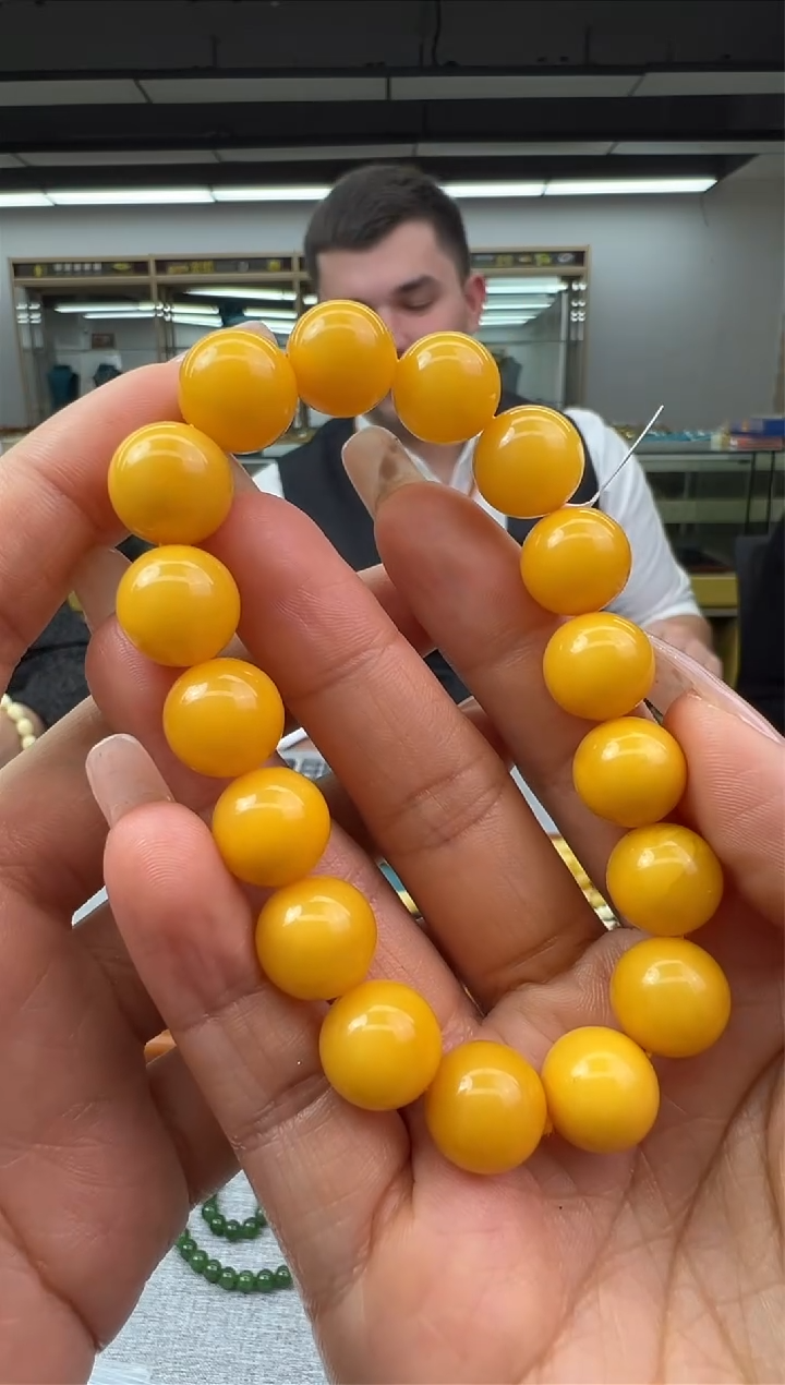 【闪购商品】琥珀手链未镶嵌15秒拍号