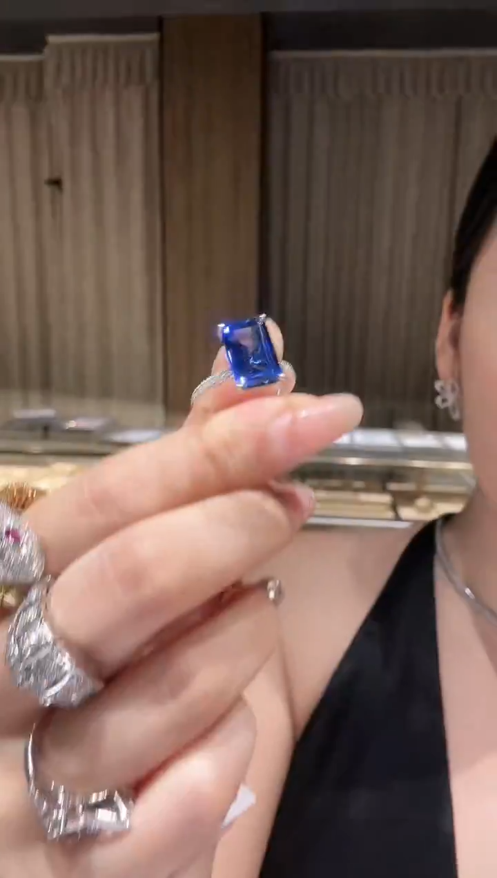 铂Pt950镶嵌戒指钻石AY0588-PT-