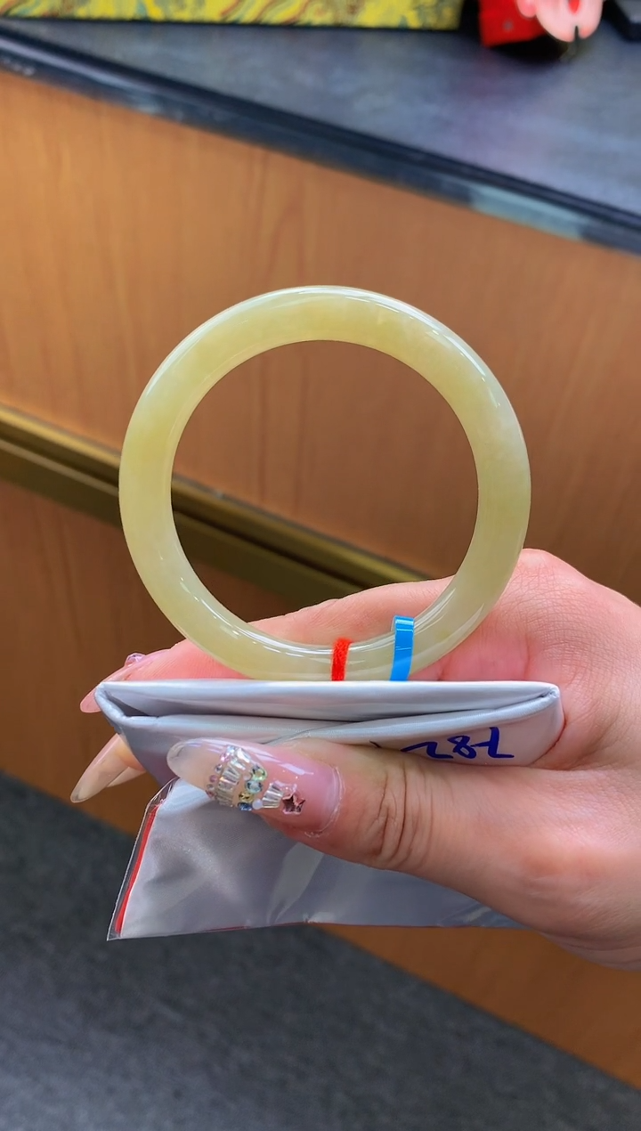 未镶嵌手镯翡翠-F17-圆条52