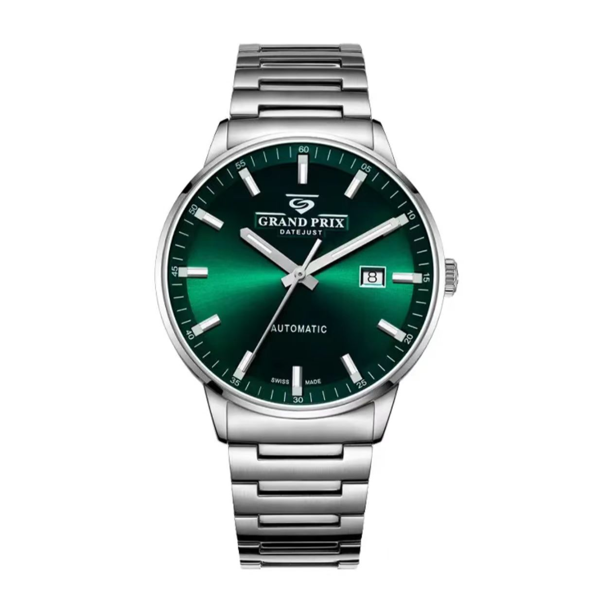 GRANDPRIX格林瑞士进口机械机芯极光防水夜光腕表舵赛系列绿