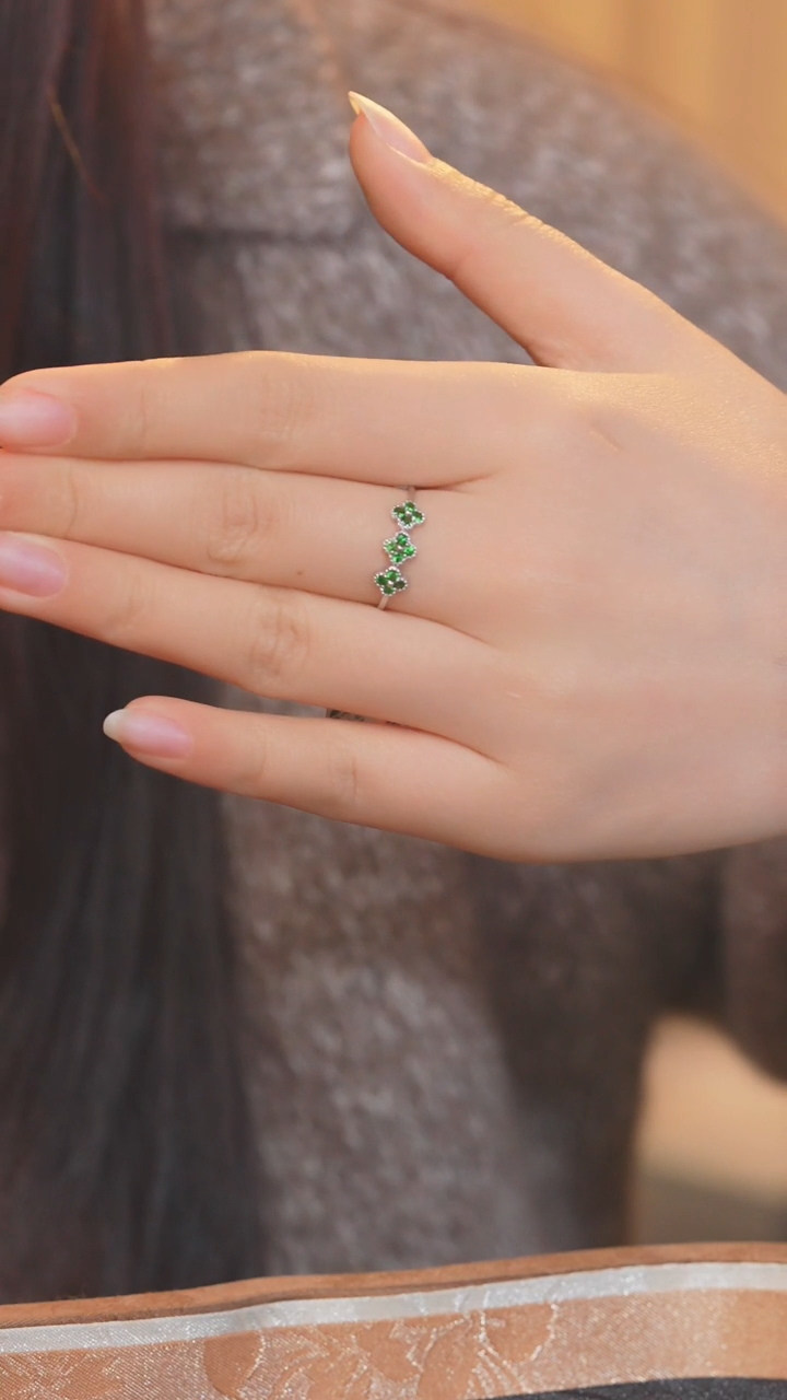 【闪购商品】石榴石（沙弗莱）戒指18K金镶嵌@@U8686