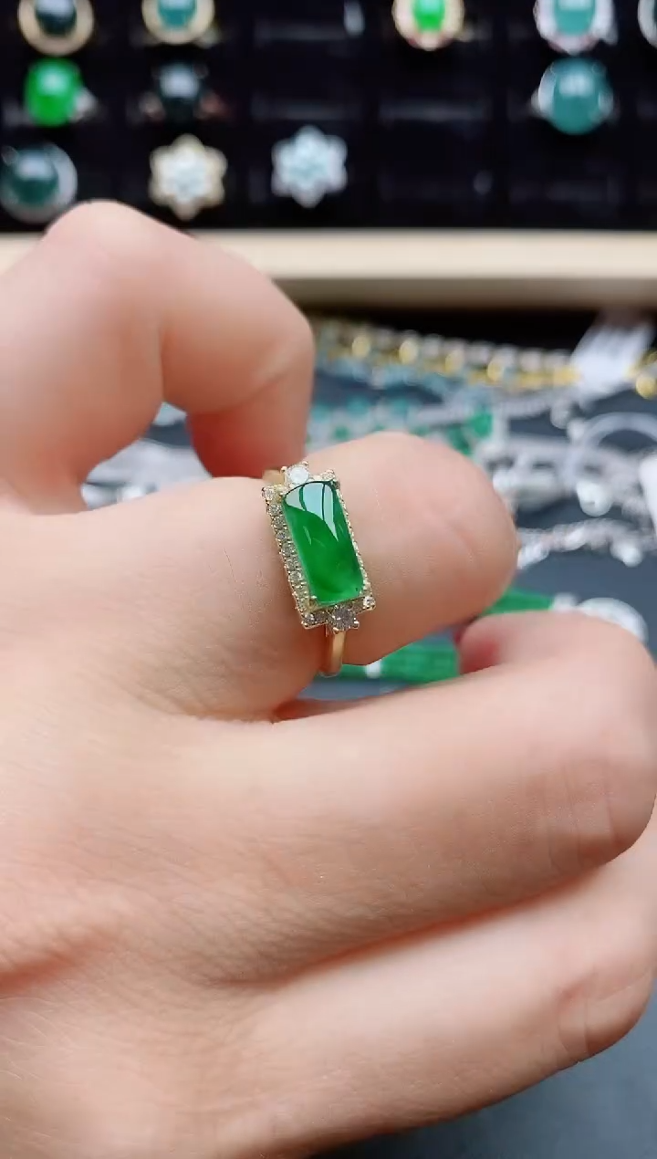 【闪购商品】翡翠戒指银S925镶嵌321321