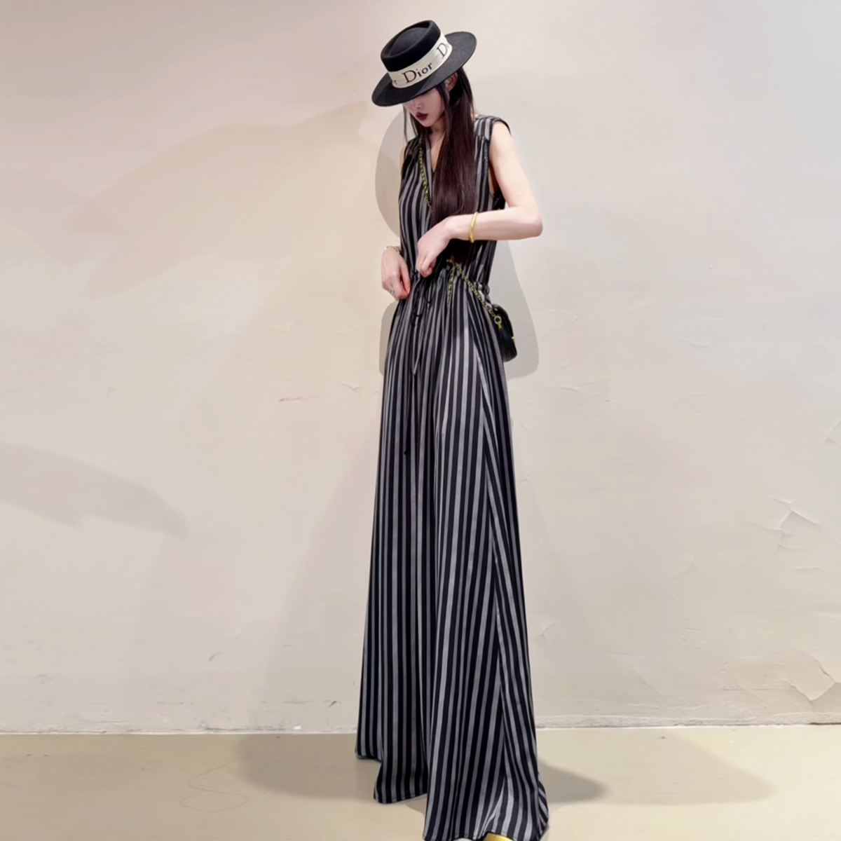 清仓捡漏断码 高个子加长款及踝气质连衣裙宽松大码胖mm显瘦长裙