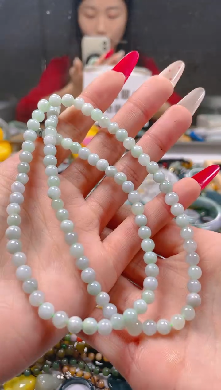 【闪购商品】翡翠颈饰未镶嵌5MM/U/翡翠A货一图一物