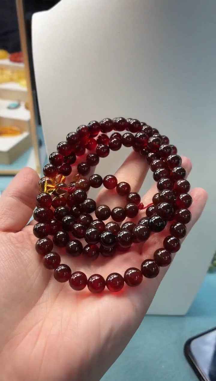 琥珀颈饰未镶嵌项链