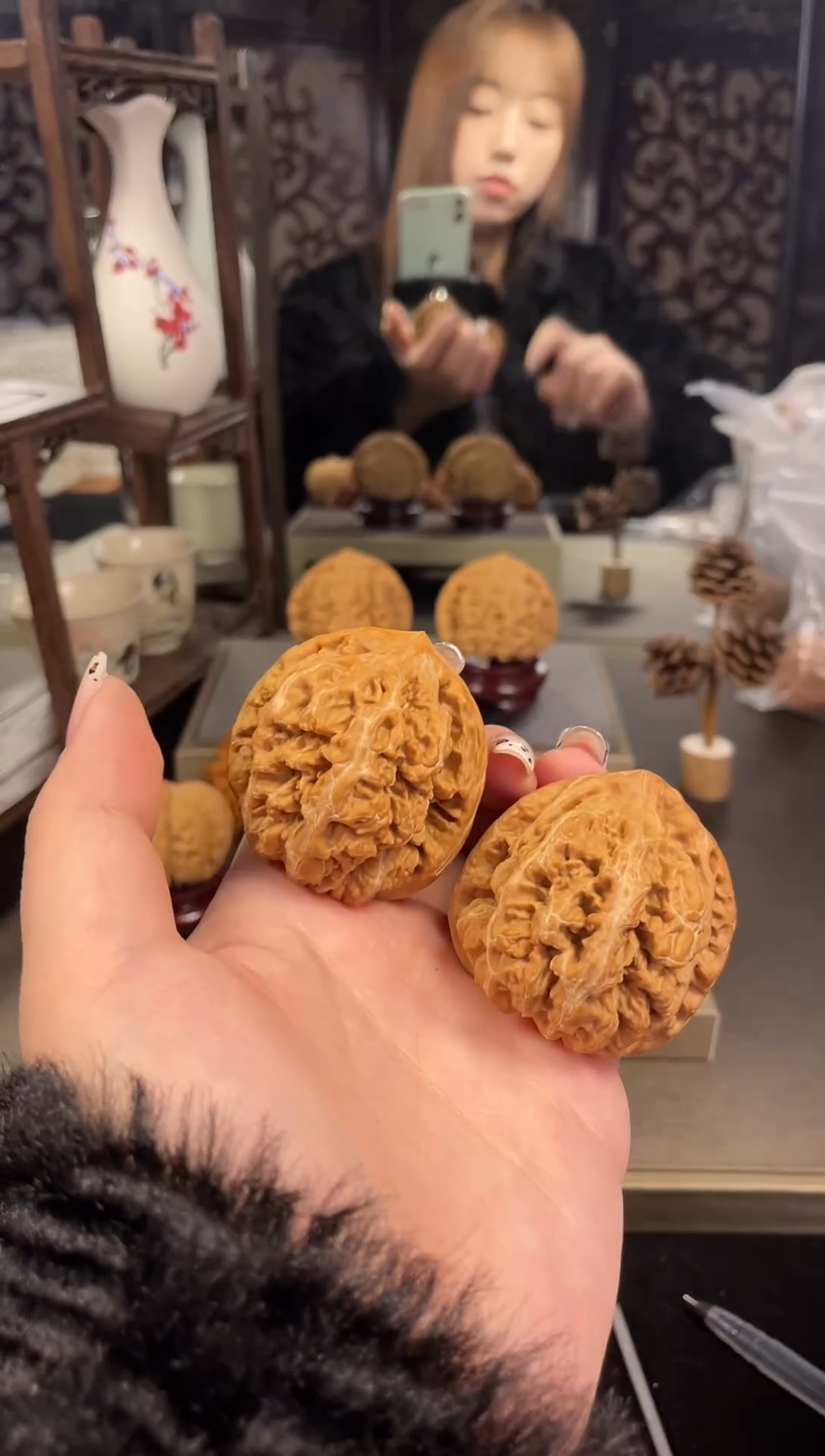 【闪购商品】文玩核桃把件大粗筋46尺-13