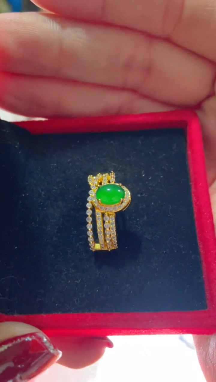 【闪购商品】翡翠戒指未镶嵌天然A货翡翠 假一赔四