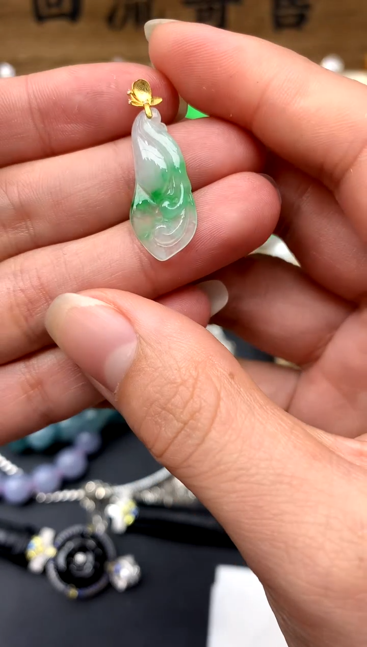 【闪购商品】翡翠颈饰18K金镶嵌231-中国好珍宝