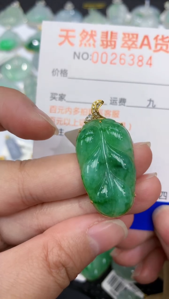 【闪购商品】翡翠颈饰18K金镶嵌11111111111