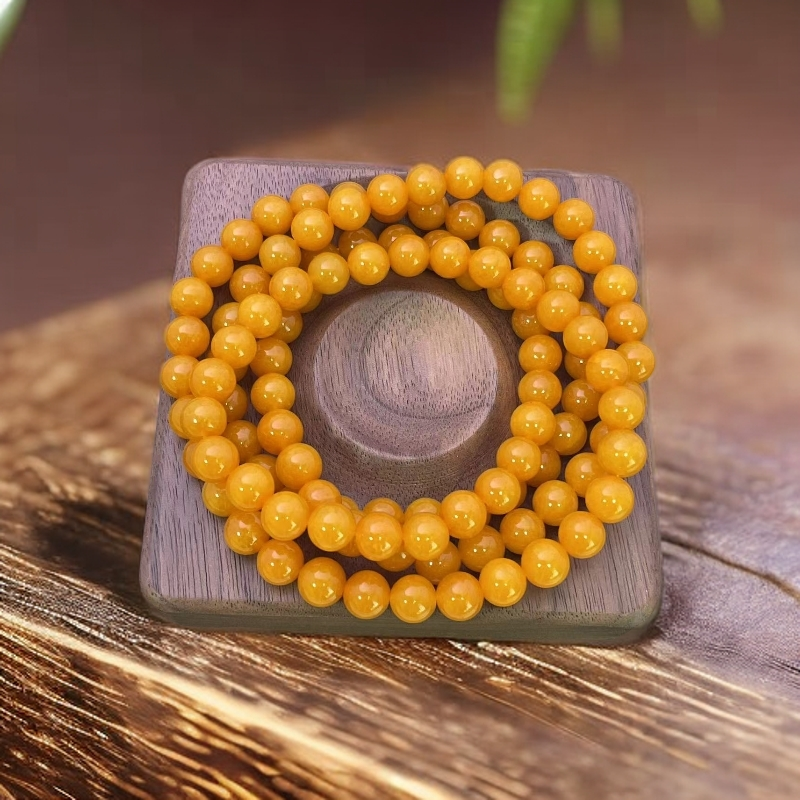 【宝光纪 】011黄沁108颗8mm