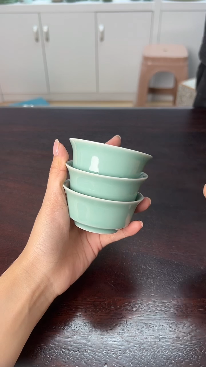 龙泉云间青瓷小米茶器
