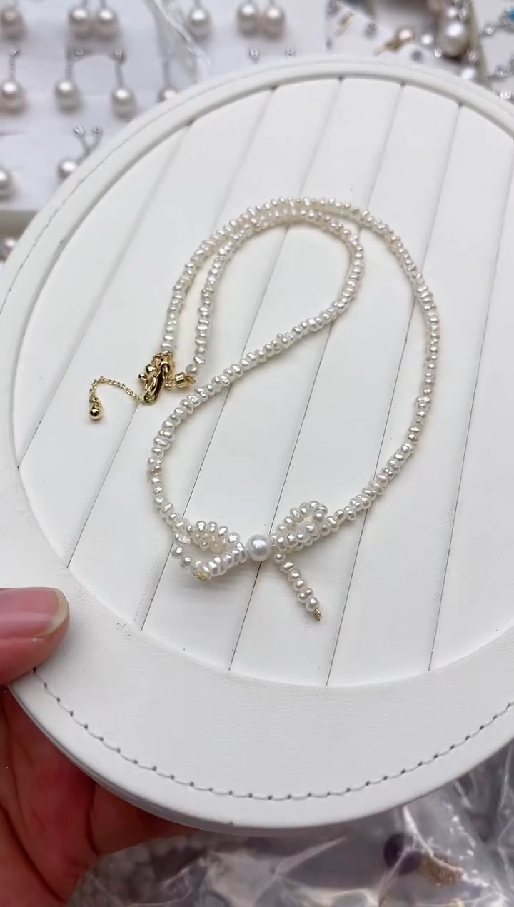 项链未镶嵌淡水珍珠多样性发其一，非无暇