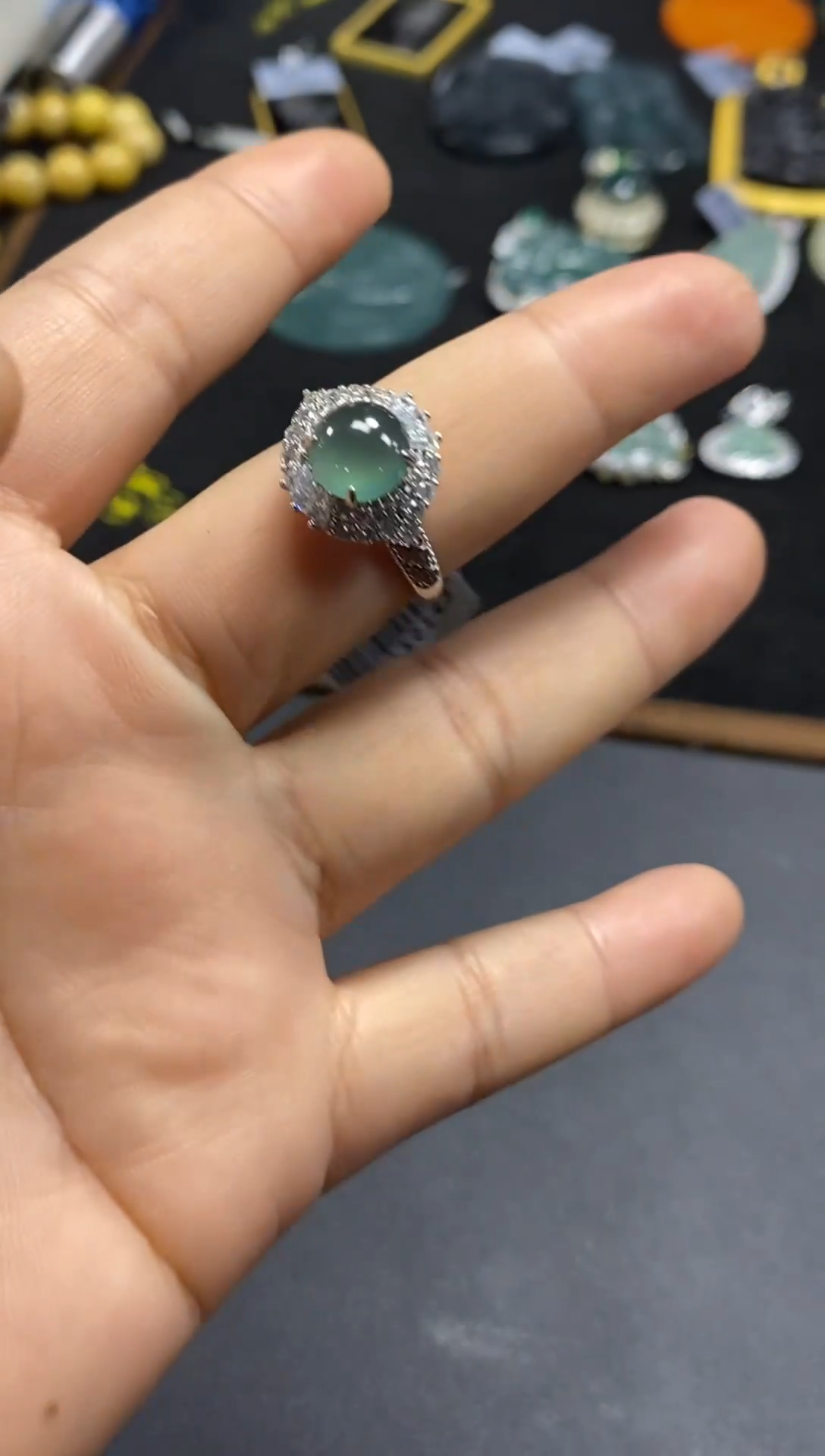 【闪购商品】翡翠戒指未镶嵌天然翡翠A货15