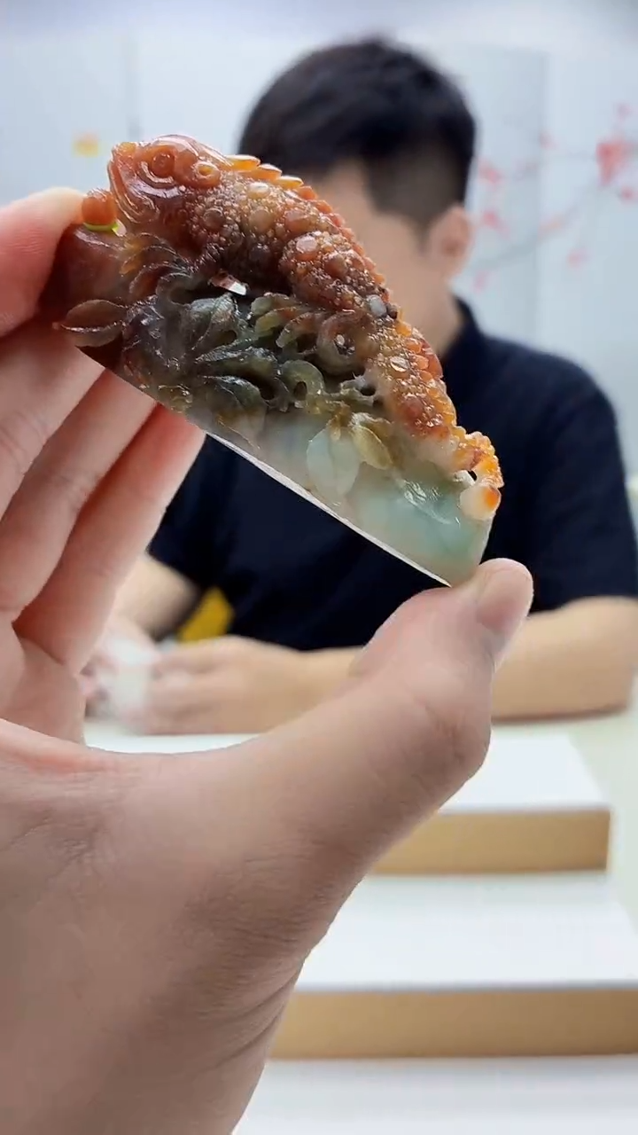 未镶嵌定制翡翠5176bb-毛货挂件77赠底座