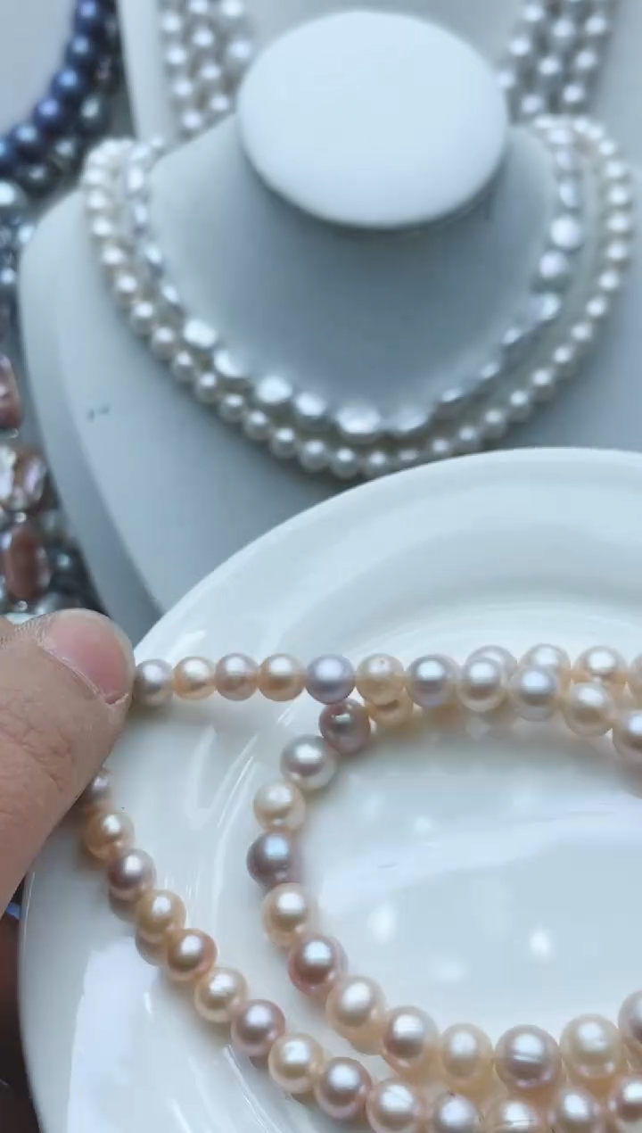 【闪购商品】淡水珍珠颈饰钛钢1