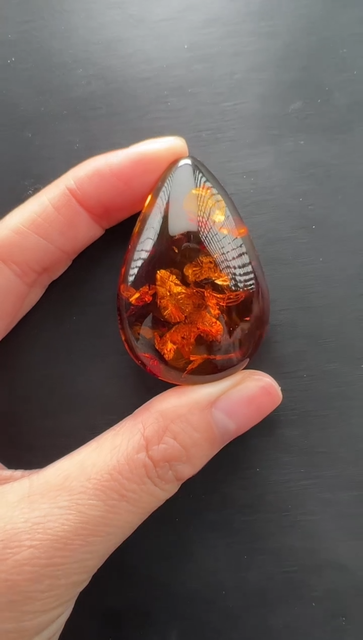 琥珀颈饰未镶嵌吊坠