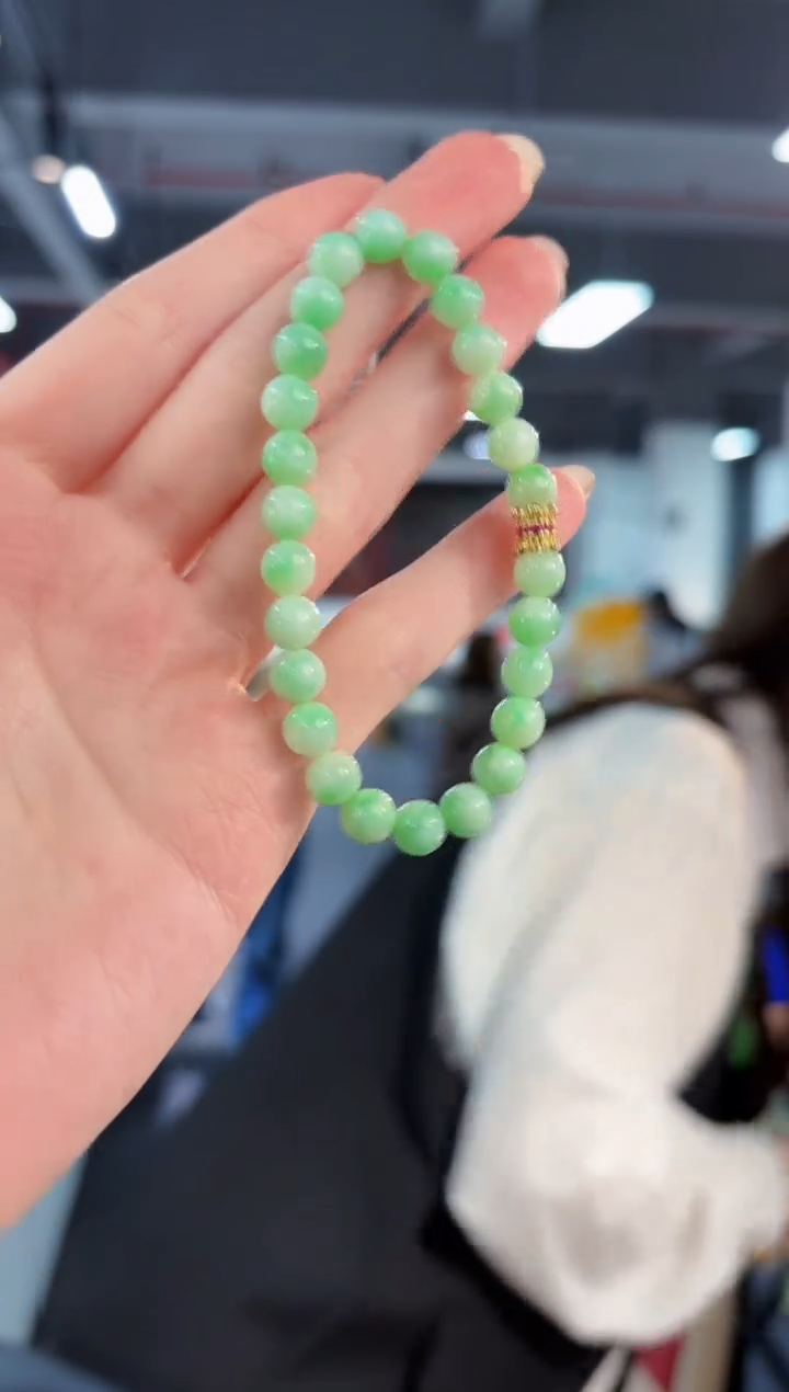 【闪购商品】翡翠手串未镶嵌缅料A货/支持复检/一件