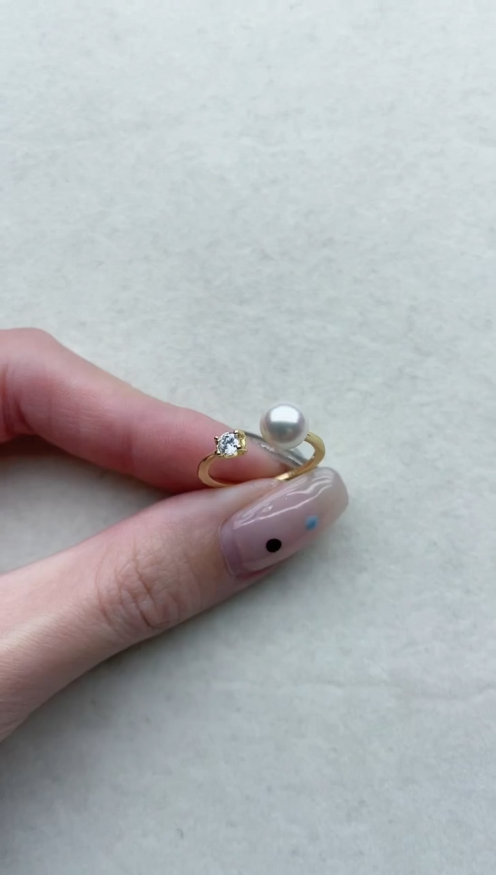 【闪购商品】海水珍珠戒指银S925镶嵌Y7