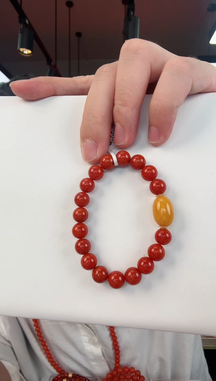 【闪购商品】南红玛瑙18K金镶嵌DIY手串一个/条