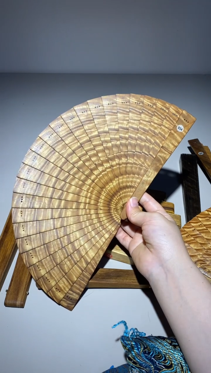 金丝楠18cm金丝楠木小叶桢楠扇934