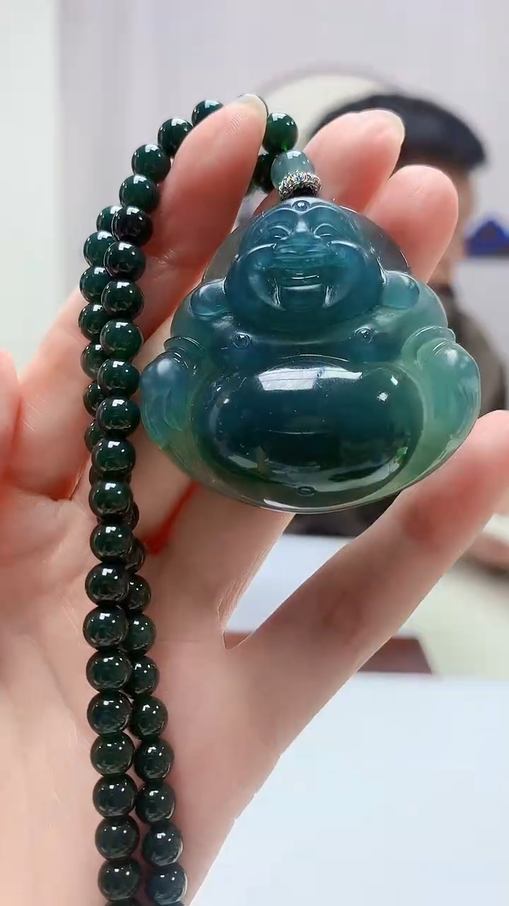 定制翡翠未镶嵌4812zm-毛货赠珠链佛公134