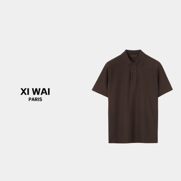 高级男装 夏季新品25s埃及棉桑蚕丝混纺面料休闲款POLO衫 7098