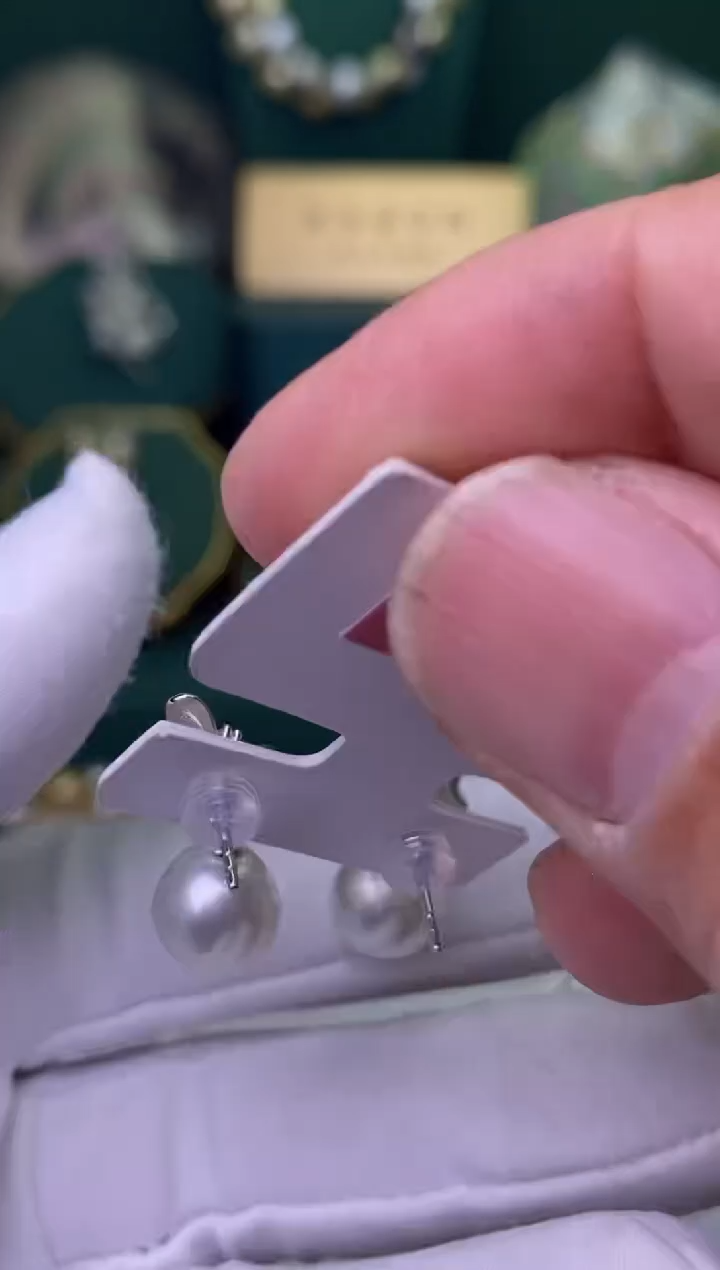 【闪购商品】海水珍珠耳饰银S925镶嵌1