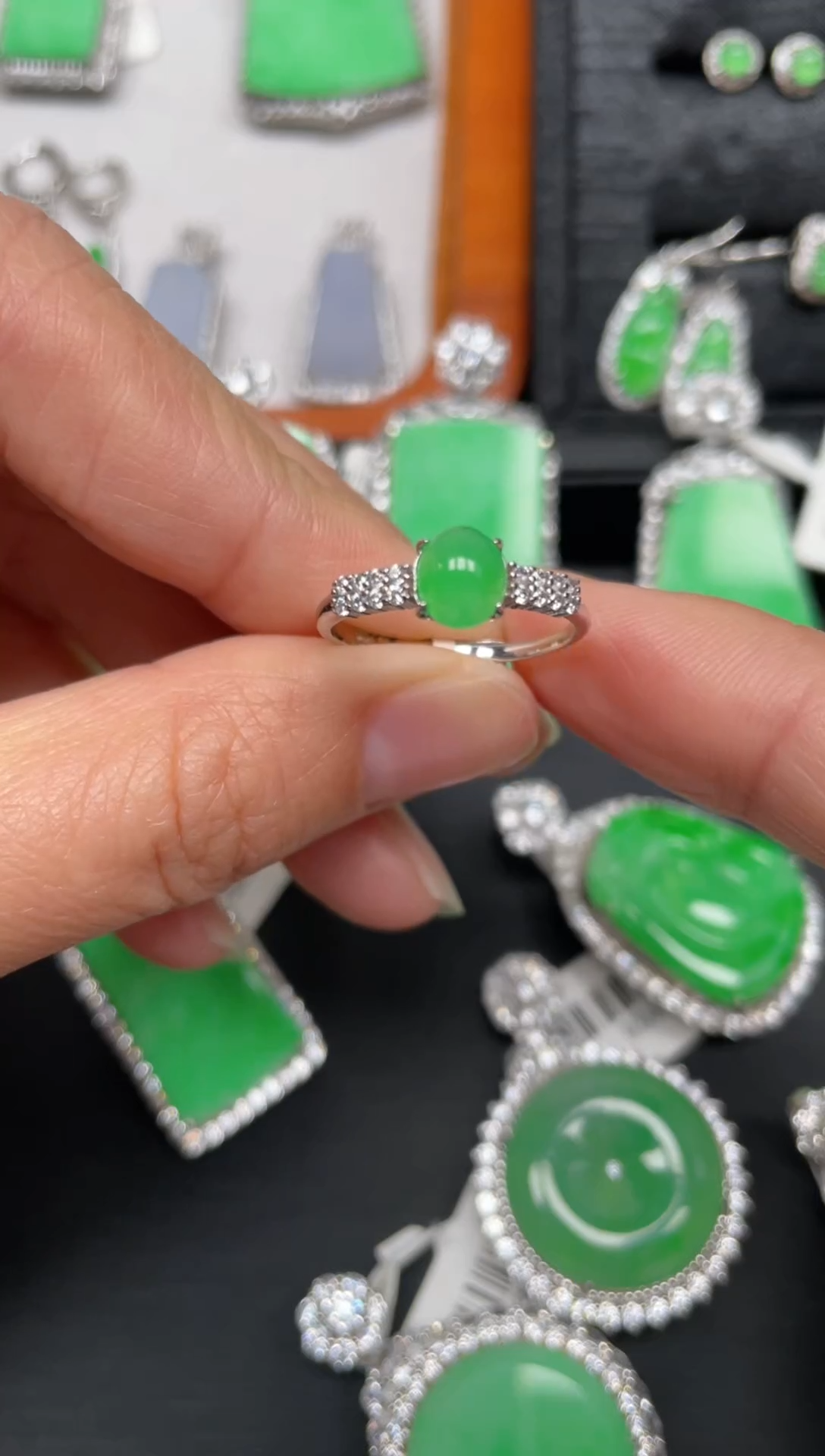 【闪购商品】翡翠戒指银S925镶嵌翡翠