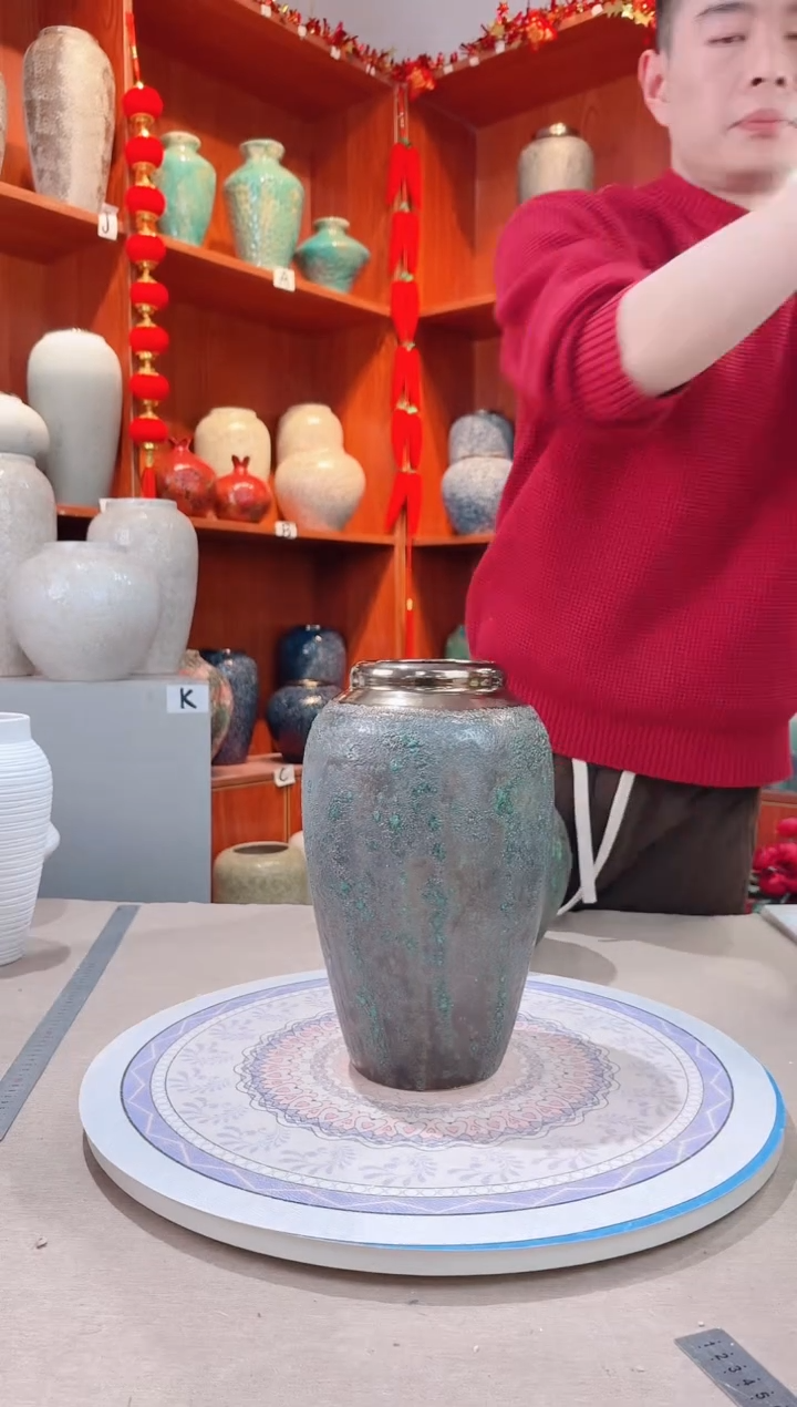 【闪购商品】瓶陶瓷花瓶 无花 青铜中号