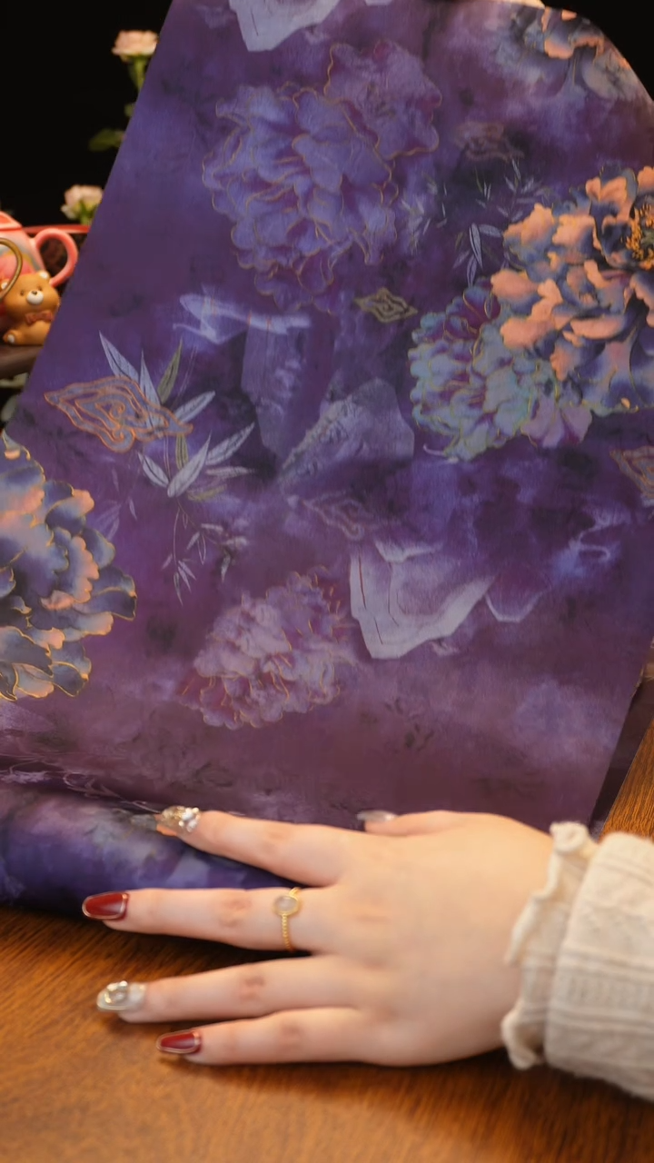 【闪购商品】紫牡丹桌旗·······