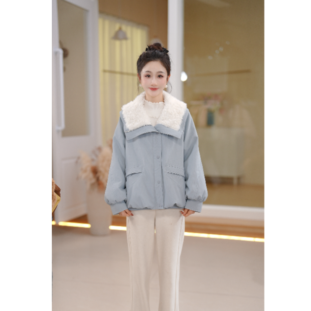 苏醒的乐园2025年新国标90白鸭绒休闲款翻领羽绒外套SXYRF25209