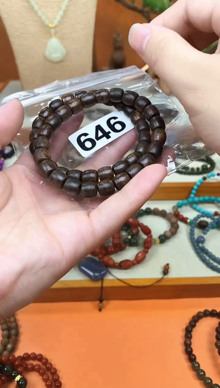 檀香木手串/手链达拉干香香直切桶单圈