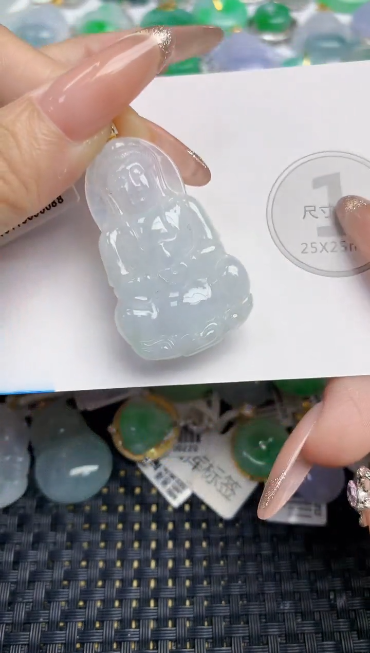 颈饰18K金镶嵌翡翠天然缅甸A货翡翠百元以上9元证书费自理