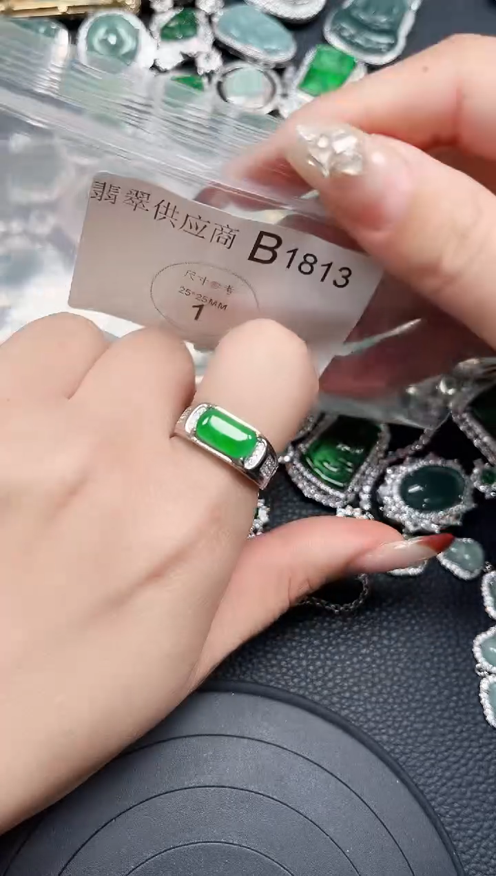 【闪购商品】翡翠颈饰未镶嵌 赠皮绳1813