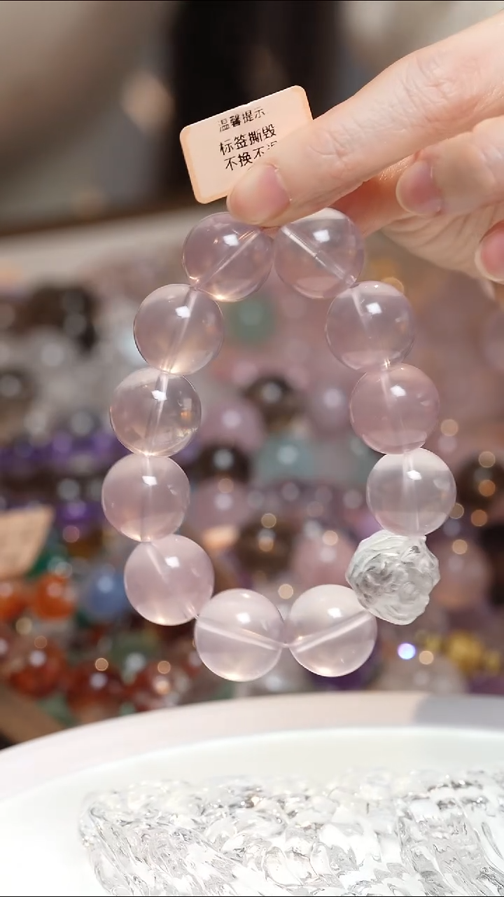 未镶嵌手串水晶粉水晶手串·DD0025NOV053L322