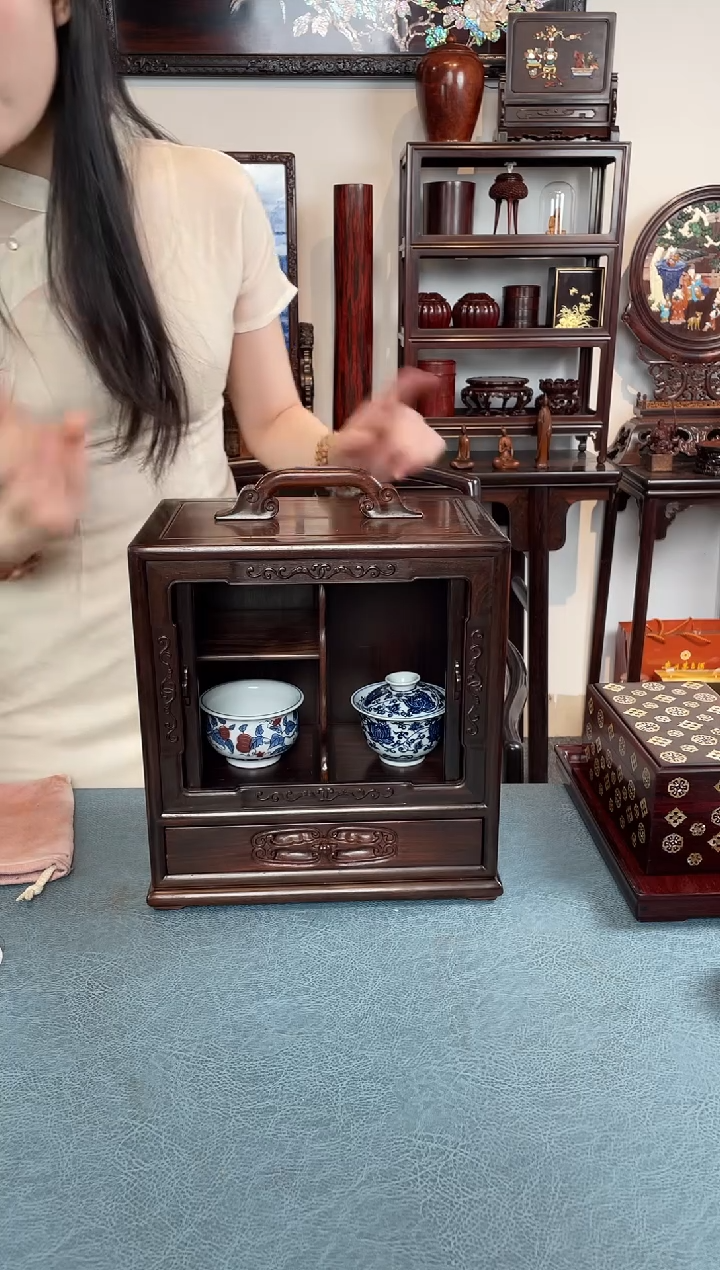 红酸枝木类成套家具茶羸