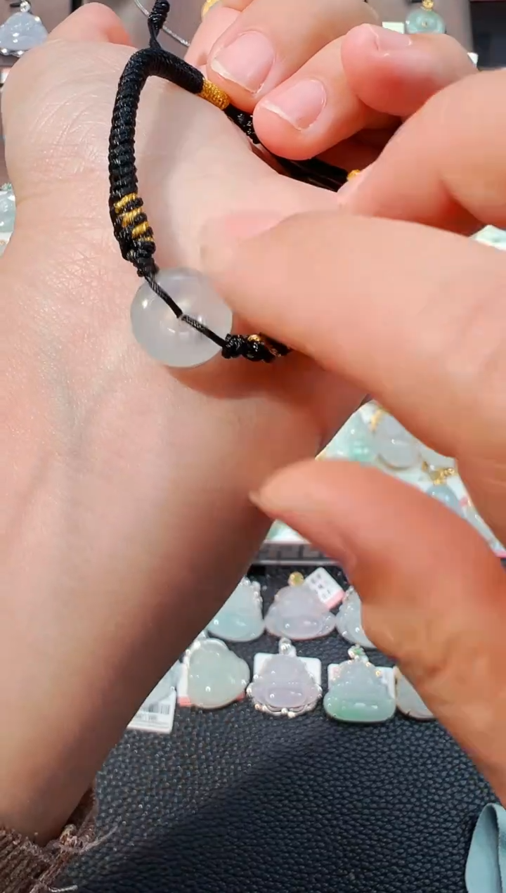 【闪购商品】翡翠手绳未镶嵌平安扣吊坠