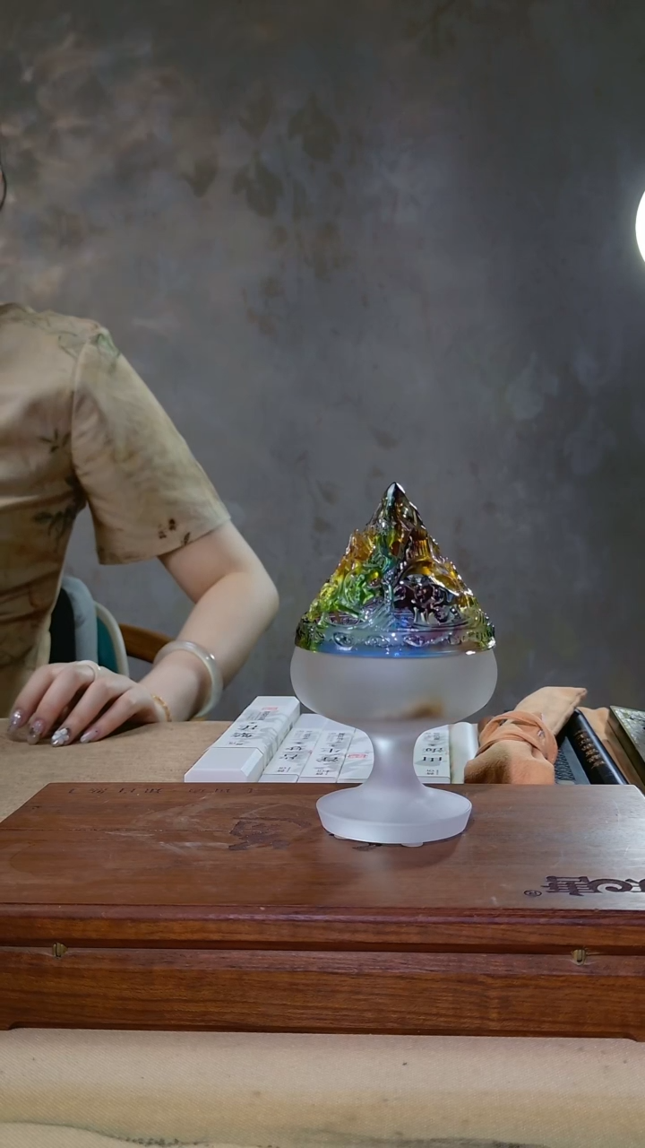 1五彩琉璃博山炉-馆藏复刻款（月光白）