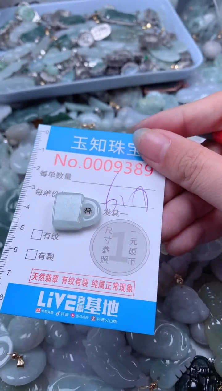 翡翠未镶嵌吊坠(不含链)9389