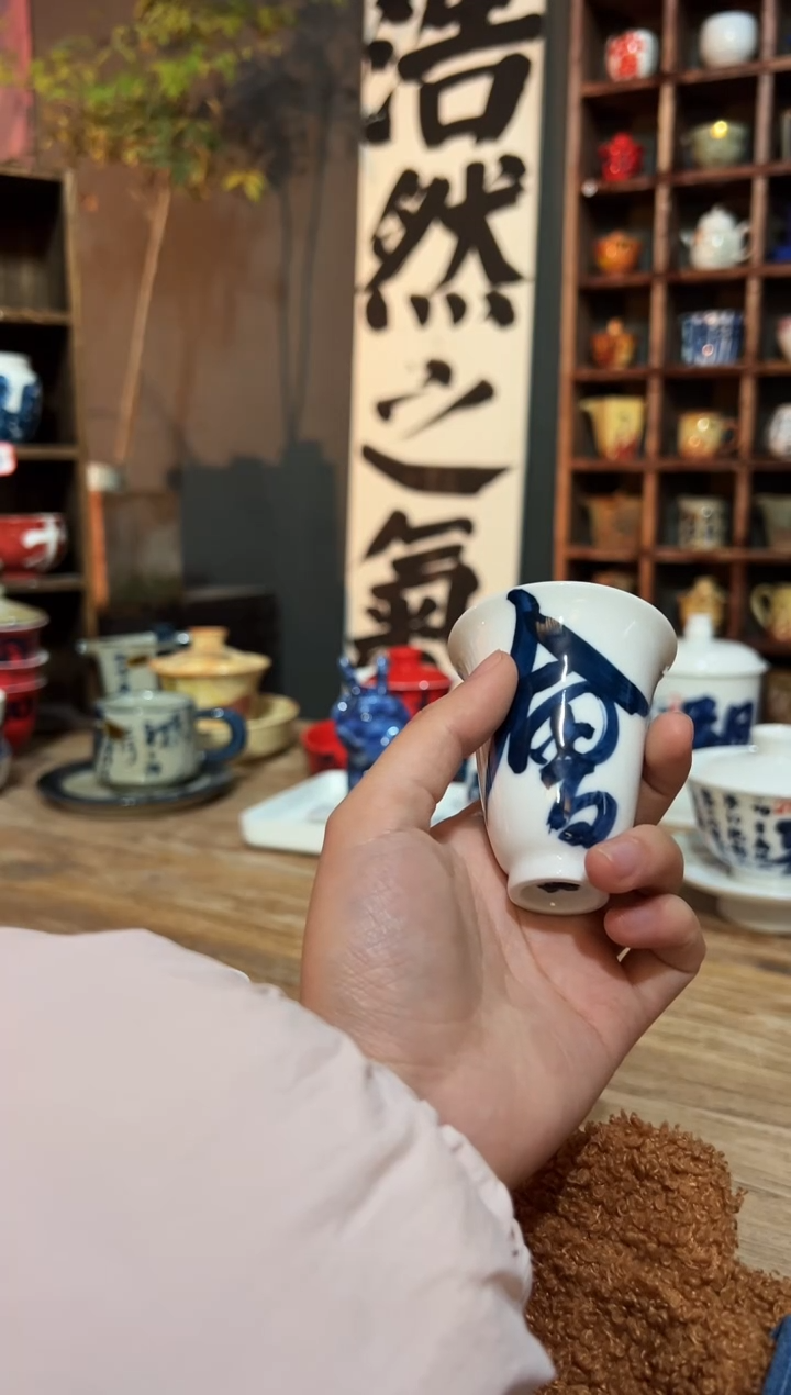 观云听雨原创手绘茶具