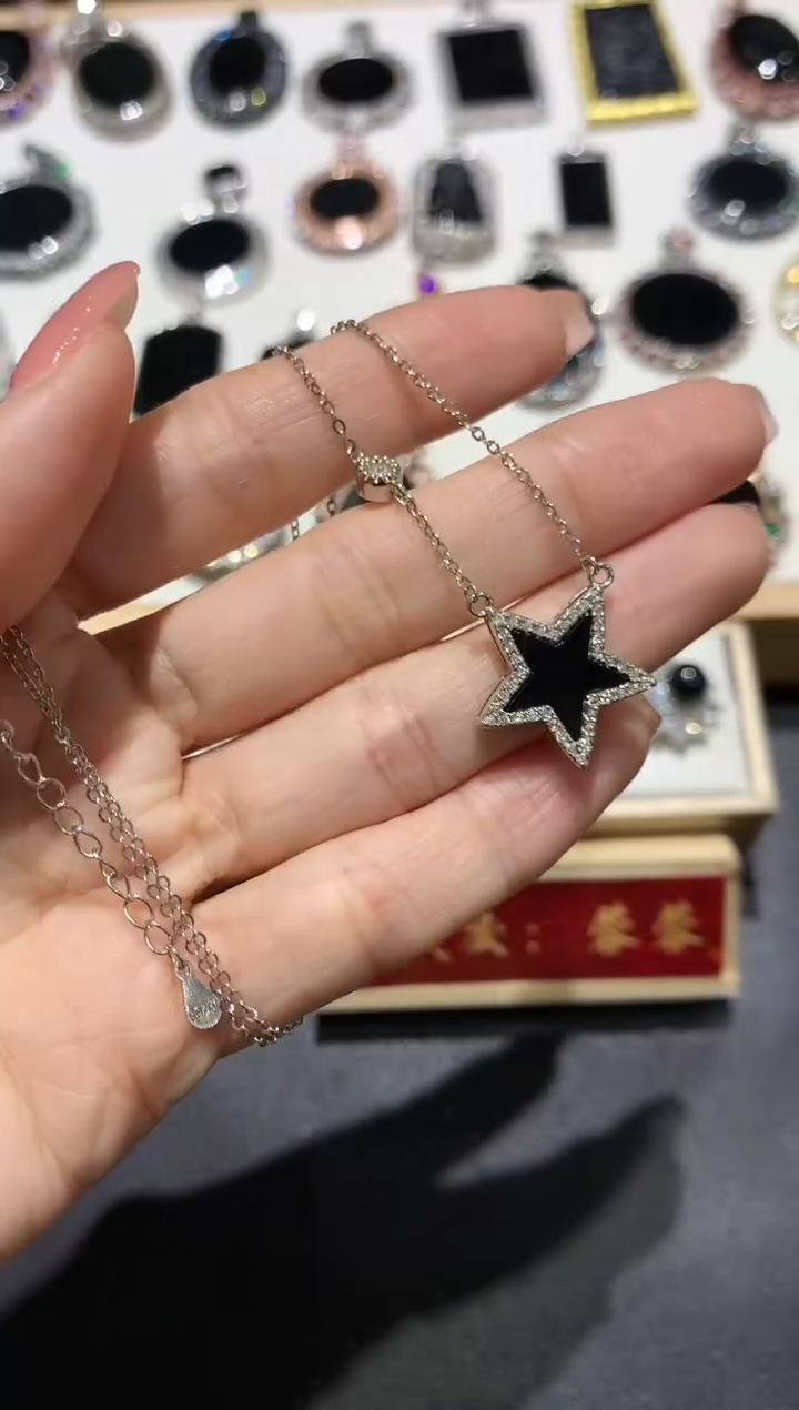 【闪购商品】翡翠套链银S925镶嵌11多人多样性随机发货1件